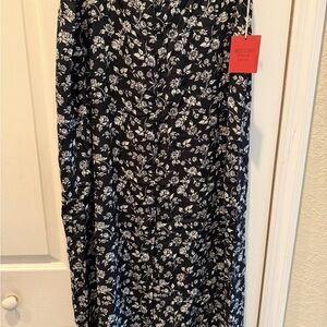 Mossimo Supply Co. Black and White Floral Maxi Skirt